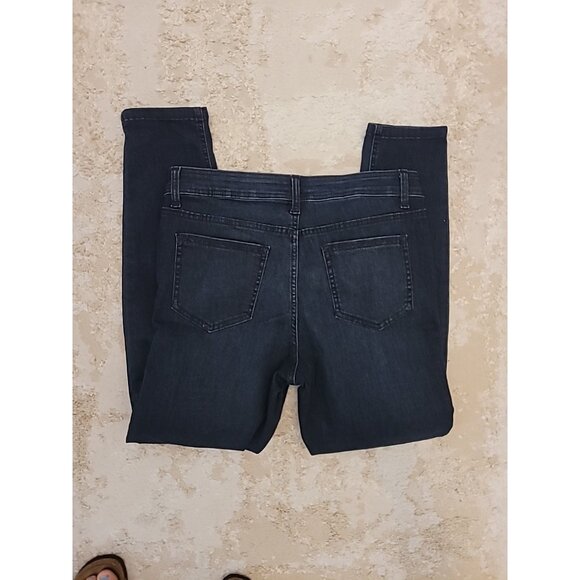 Y2K NoBo Womens High Rise Skinny Jeans Size 13/31 Waist Moto Stretch Dark Wash - Picture 8 of 9